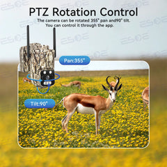 Hieasy 4G Wireless 3MP Mini Solar Battery AI Camera 4G IP Waterproof Wall-mounted Installation AOV PTZ Hidden Camera