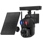 3K 36X Zoom 4G Camera IP66 Metal Case 10W Solar Panel 20000mAh Battery Dual Lens Laser Infrared Lamp 4G Solar Outdoor Camera