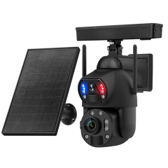 3K 36X Zoom 4G Camera IP66 Metal Case 10W Solar Panel 20000mAh Battery Dual Lens Laser Infrared Lamp 4G Solar Outdoor Camera