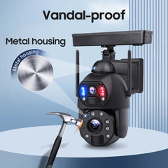 20W Solar Panel 20X Zoom Dual Lens HD 6MP 4G Solar Camera 3K Outdoor Ptz Camera Dome Security CCTV Solar IP Camera