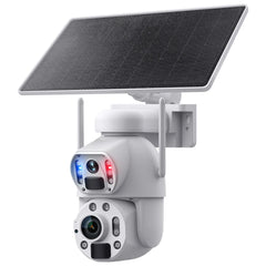2025 New 6MP PTZ 6W 4G Solar Camera 36X Zoom Dual Lens Network Solar Battery Floodlight Camera Outdoor