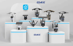 ESOE 360 intelligent solar wi fi energy alert ptz security camera with alarm cctv camera 4g sim card camera de surveillance