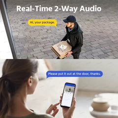 Real-time two-way audio communication through turret camera