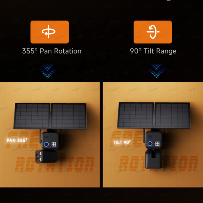 355 degree pan and 90 degree tilt PTZ rotation range