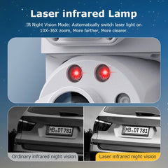 2025 New 6MP PTZ 6W 4G Solar Camera 36X Zoom Dual Lens Network Solar Battery Floodlight Camera Outdoor