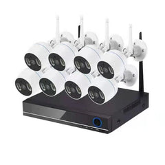 H.265 1080p 4 channel 8ch Bullet Cameras 4CH NVR Kit CCTV Surveillance 2mp 3mp Security Camera System