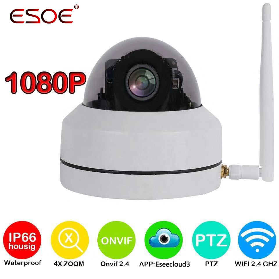 HD 1080P 2MP Wireless PTZ IP Camera CCTV Onvif 2.5 Inch mini  Dome Outdoor smart home Security Cameras WiFi 4X Zoom P2P